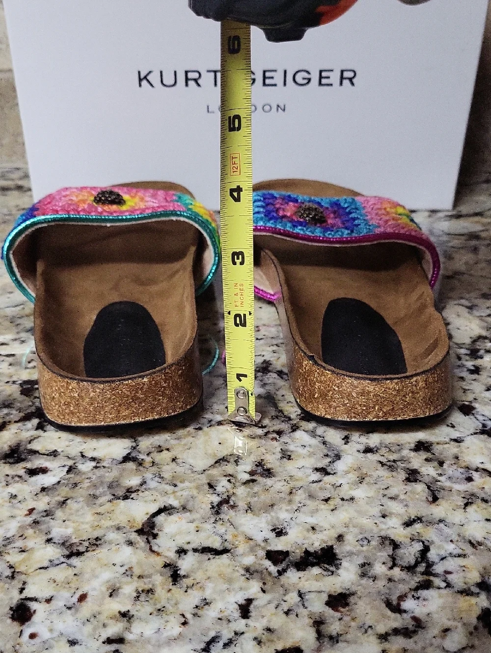 Kurt Geiger London Ozark Crochet Slide Sandals Size 39